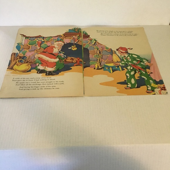 VTG The Night Before Christmas Soft Cover Book 1943 - Picture 8 of 13